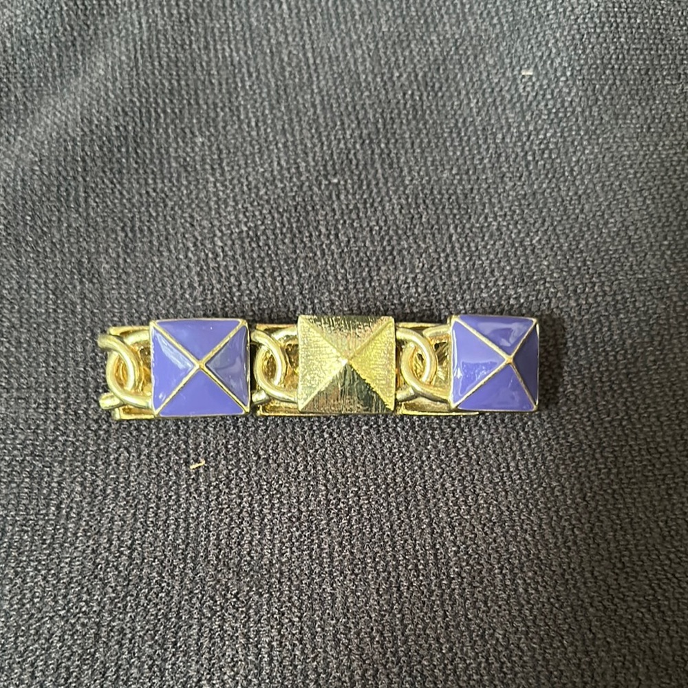 Gold and Purple Geometric Bracelet